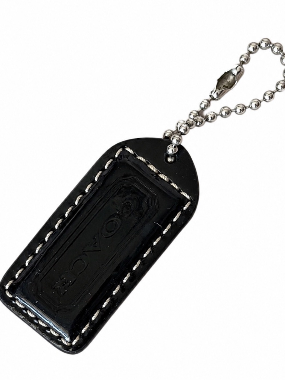 COACH Black Patent Medium Hang Tag
